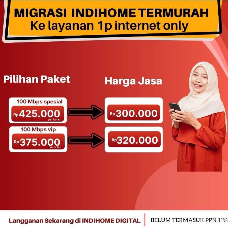MIGRASI 100MBPS HIGH SPEED INET ONLY || UPGRADE DOWNGRADE INDIHOME
