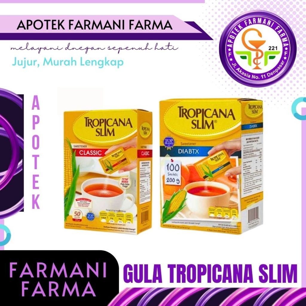

TROPICANA SWEETENER SCH 1,5 GR / 100 / 50 / 25 / GULA TROPICANA / DIABTX / GULA TROPICANA CLASSIC / GULA TROPICANA DIABETIK / KLASIK / GULA TROPICANA / GULA DIABETES / GULA DIET / GULA RENDAH KALORI