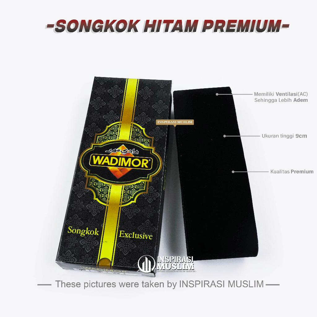 SONGKOK WADIMOR EXCLUSIVE PECI HITAM SONGKOK HITAM PREMIUM SONGKOK EXCLUSIVE
