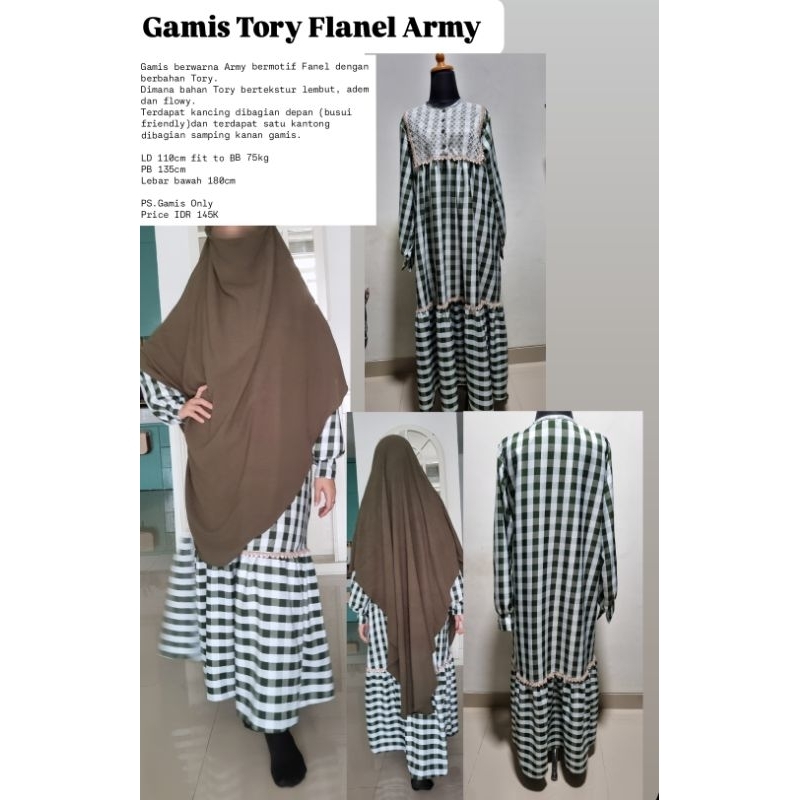 Gamis Tory Flanel Army