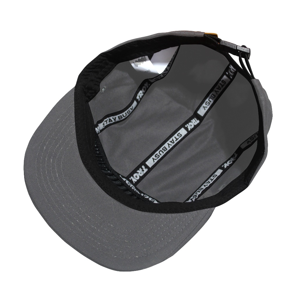 Troy Company Five Panel Grey Gruby - Topi 5 Panel Abu FPD 2918