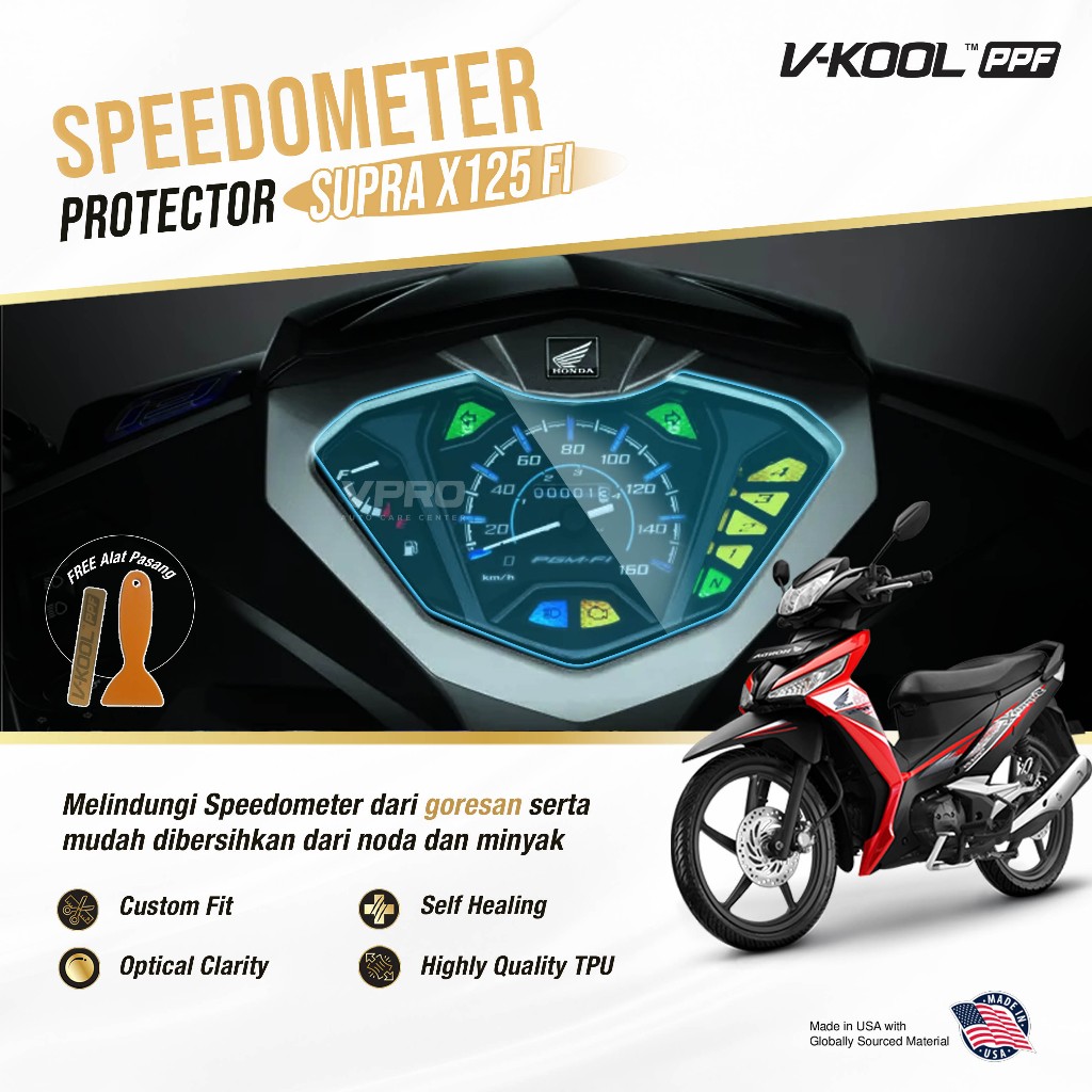 VKOOL PPF Speedometer Motor Honda Supra X 125 / X125 | Anti Gores Motor