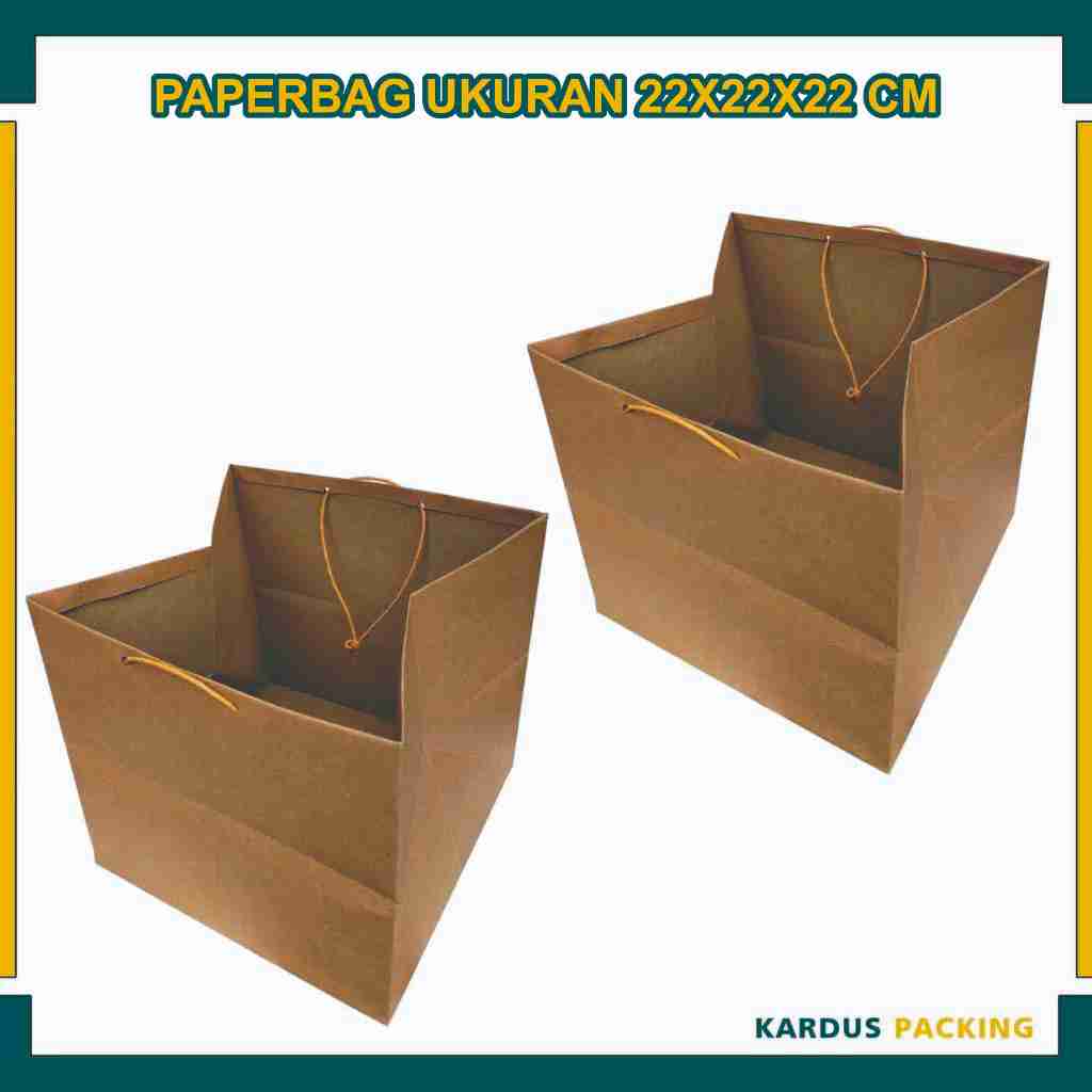 

(PAKET 12 PCS) Paper Bag Ukuran 22x22x22 Cm / Tas Kertas / Tas Kado / Tas Souvenir