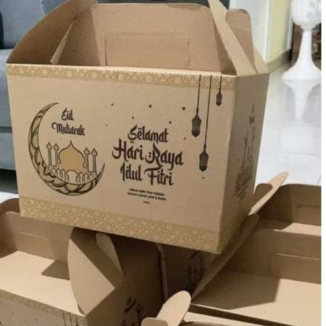 

Kardus Box hampers lebaran idul fitri 30x20x20 dus jinjing SATUAN FREE BUBBLE WRAP