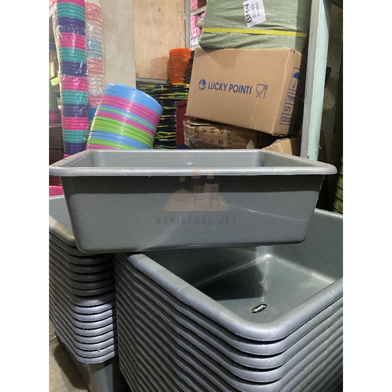 Baskom / Ember Bak Persegi Panjang Ember Serbaguna [bak pasir kucing]
