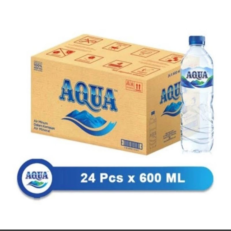 

Air Mineral Aqua 600 ml Isi 24 Pcs