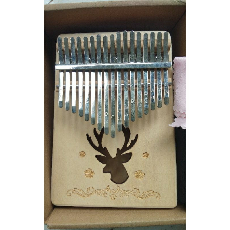 KALIMBA 17 keys bahan kayu gambar rusa PRELOVED