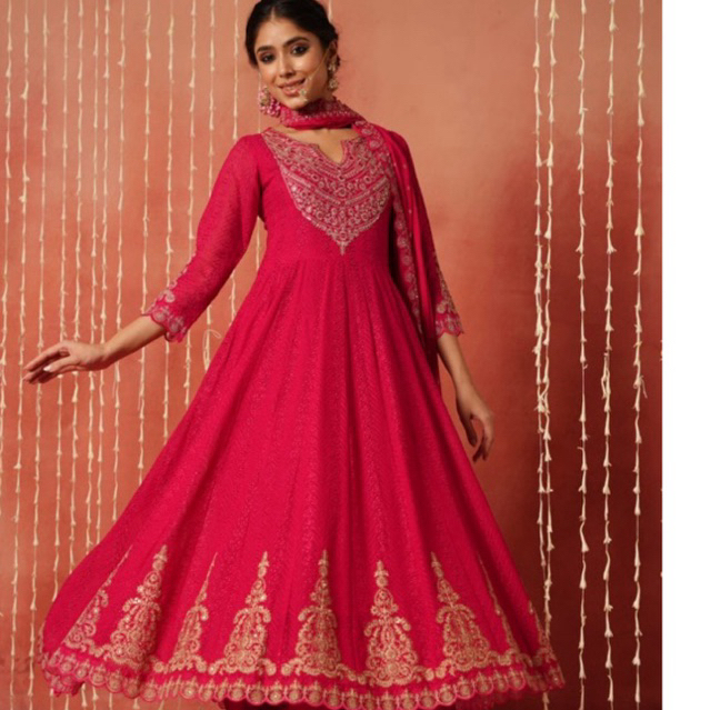 Baju dres model india sifon mewah