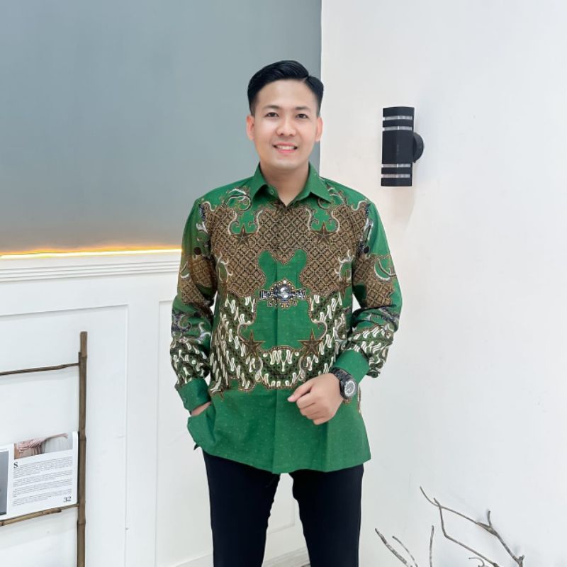 KEMEJA NU REMEKAN, pakaian pria kemeja batik seragam