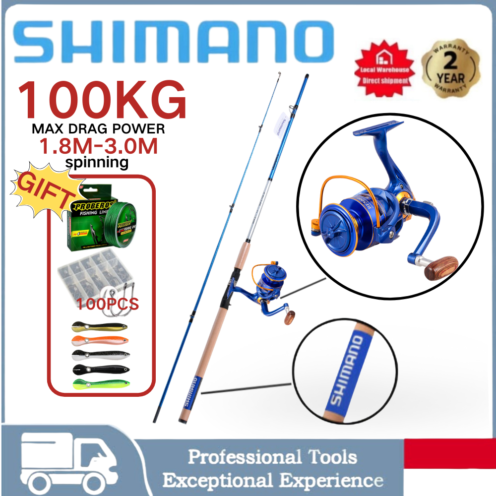 Set Pancing SHIMANO 1.8m-3.0m Joran Pancing 1000-7000 Reel Pancing 150M Senar Pancing Umpan Combo pa