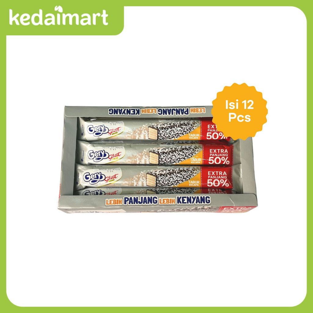 

Gery Saluut Wafer Cokelat Tabur Kelapa Isi 12 x 17.5 Gram