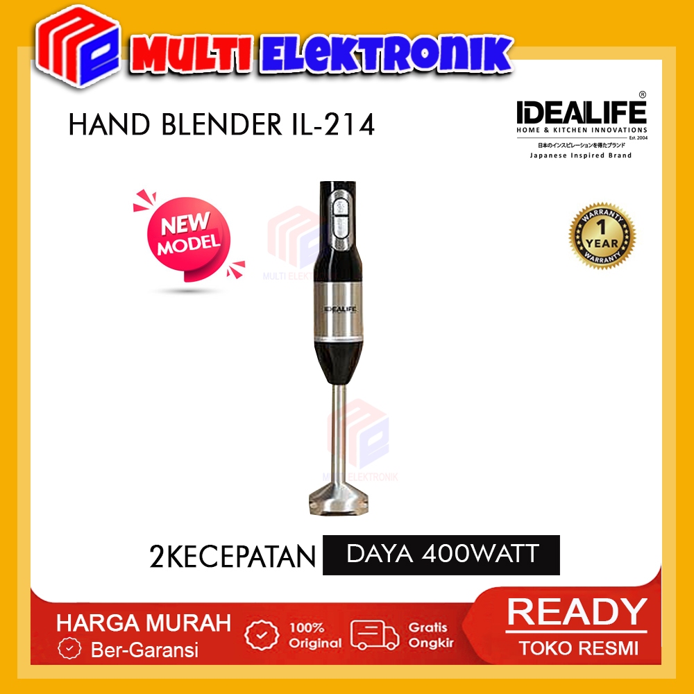 Idealife Hand Blender Idealife IL-214 - Blender Penggiling Buah dan Sayur