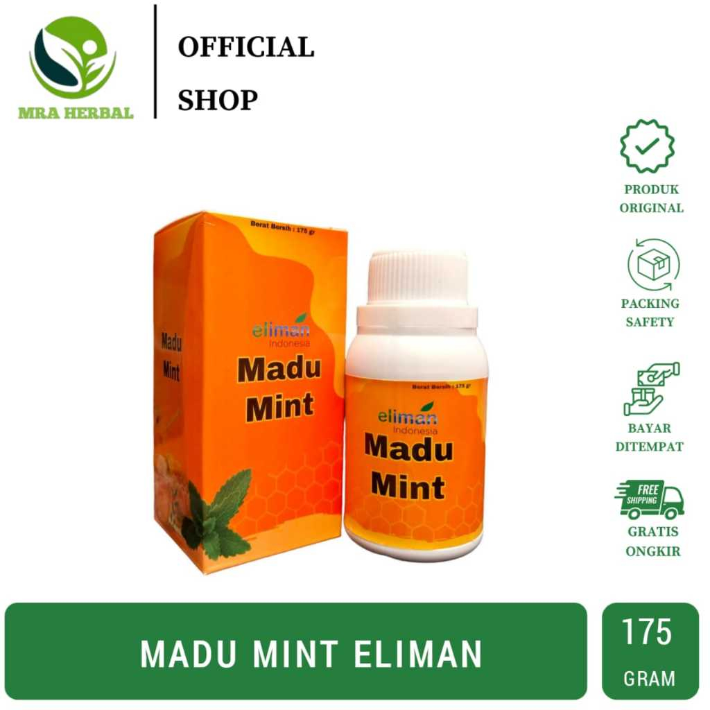 Madu Mint Eliman | Madu Batuk Dewasa Eliman | Madu Batuk Eliman 175 Gr