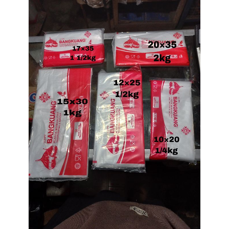 plastik es atau plastik PE Merek bengkuang