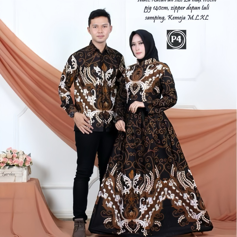 BATIK ATAMA| BAJU BATIK COUPLE PASANGAN LENGAN PANJANG JUMBO| BAJU BATIK SARIMBITAN| GAMIS BATIK COU