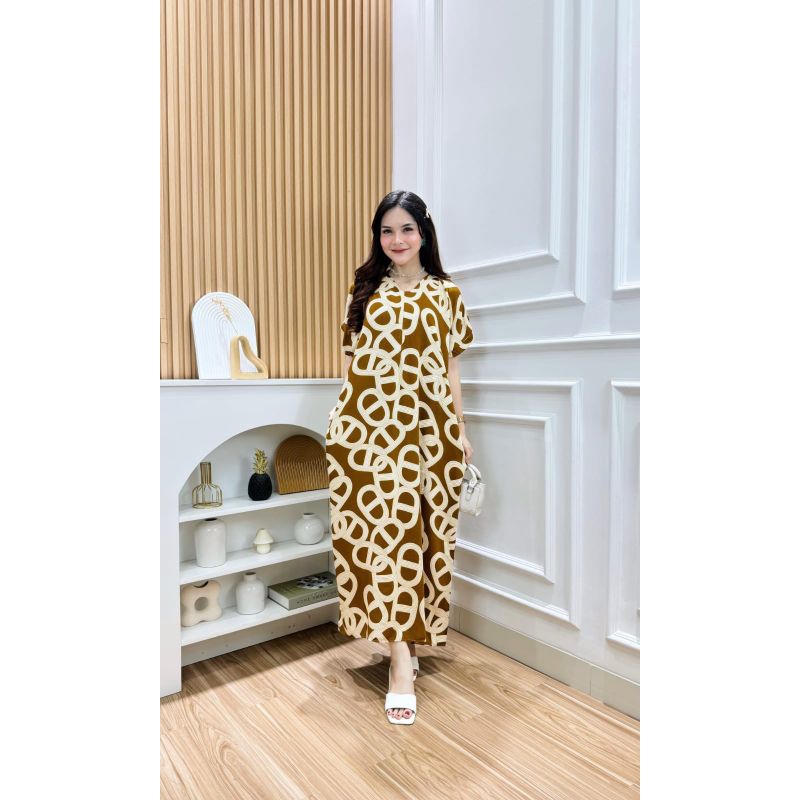 Baju pakaian daster SMK semata kaki busui hamil motif katun rayon jumbo friendly fashion wanita keki