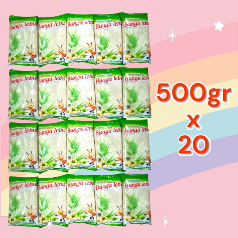 

Paket Hemat 20x500gr Gula Bunga Tebu/Gula kemasan 500gr/gula kemasan murah