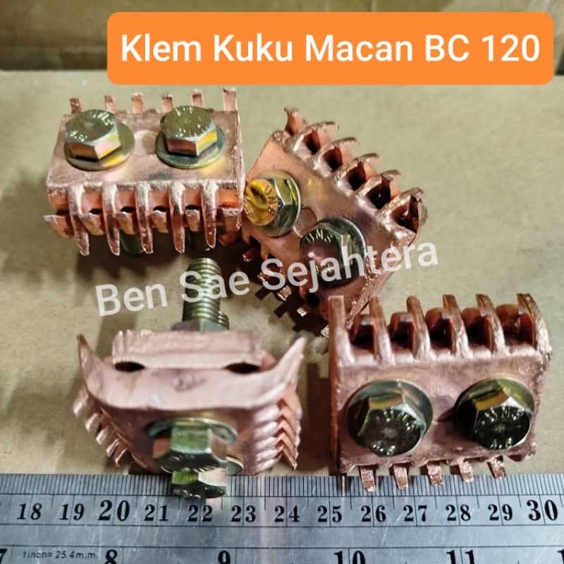 Klem Kuku Macan BC 120 / Klem Grounding BC