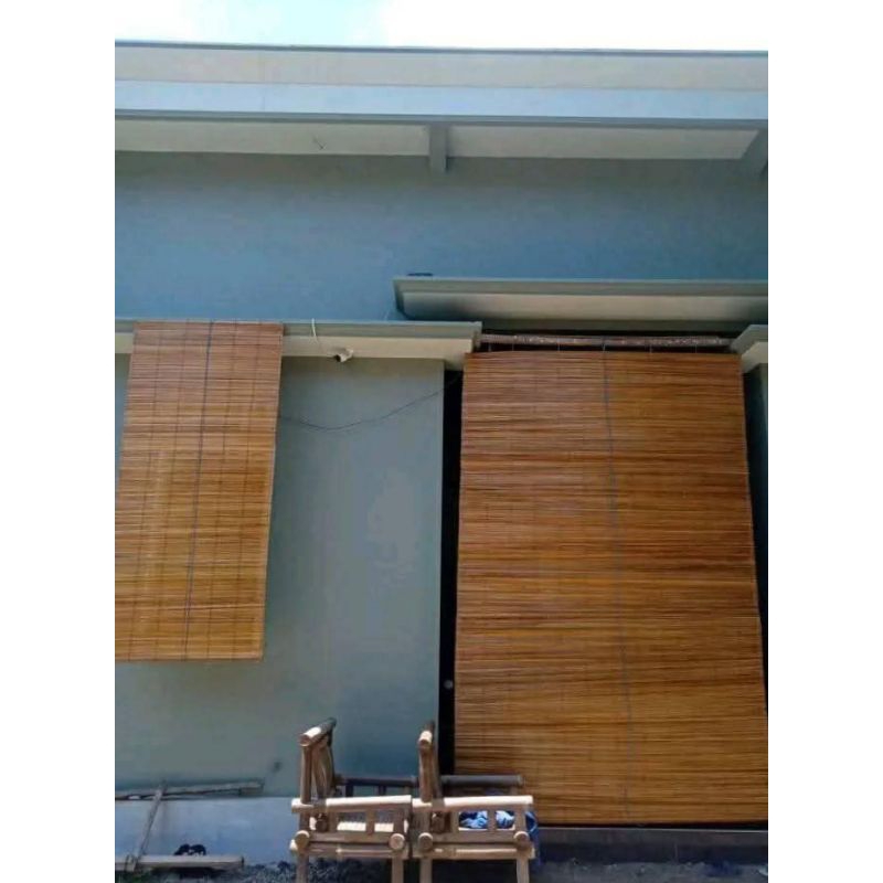 Tirai Gorden Jendela Rumah Plus Tali&Rel Gulungan