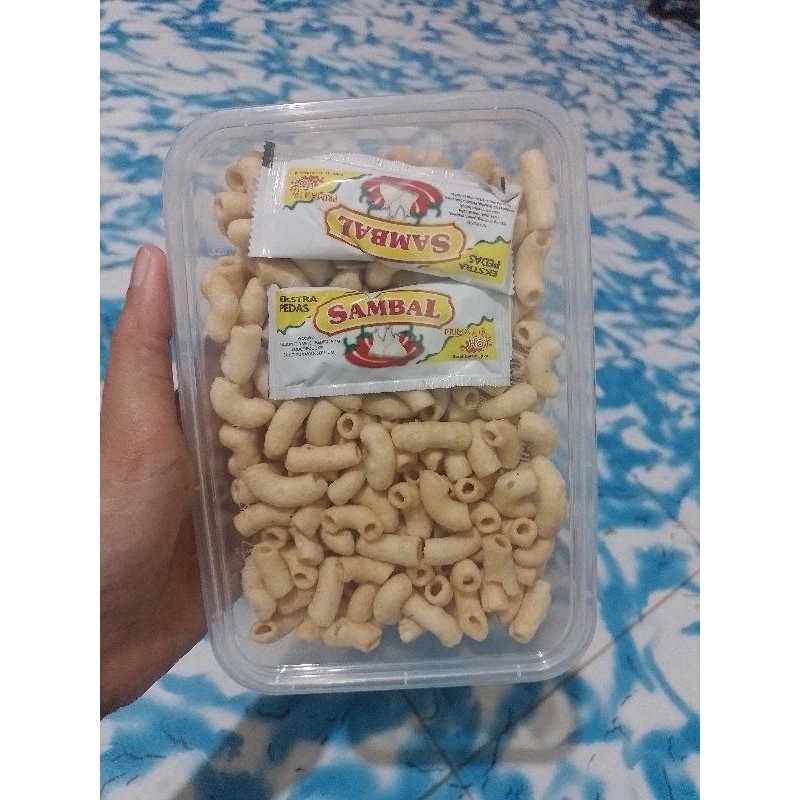 

GMVShop♥️ Makaroni Bantat kemasan box 500ml free saos snack|murah|enak ✅️