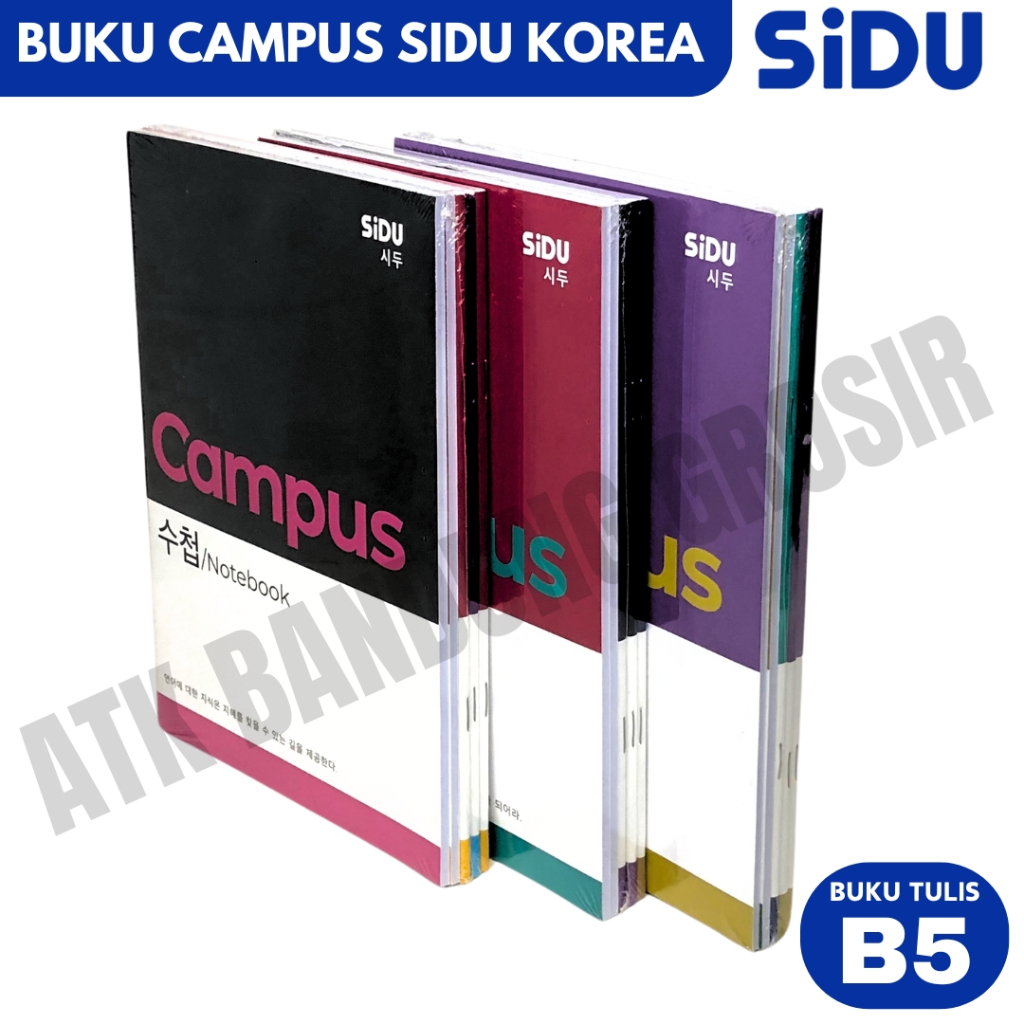 

Buku Tulis SIDU Campus 42 Lembar Ukuran Boxy B5 Panjang Sinar Dunia Korean Note Book - Pak (isi 5)