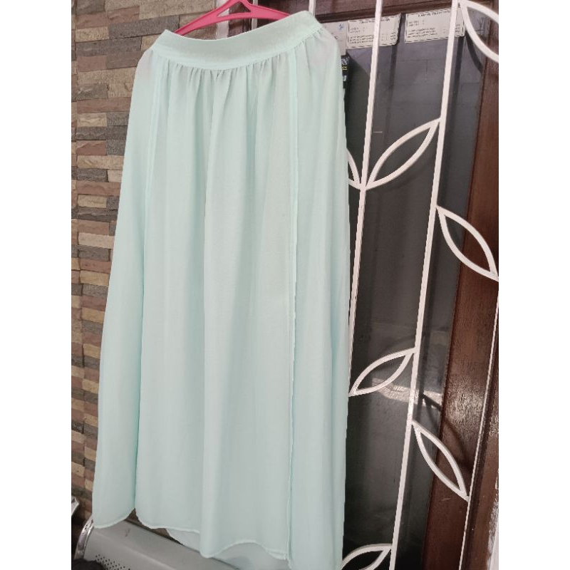 rok manggo warna hijau tosca