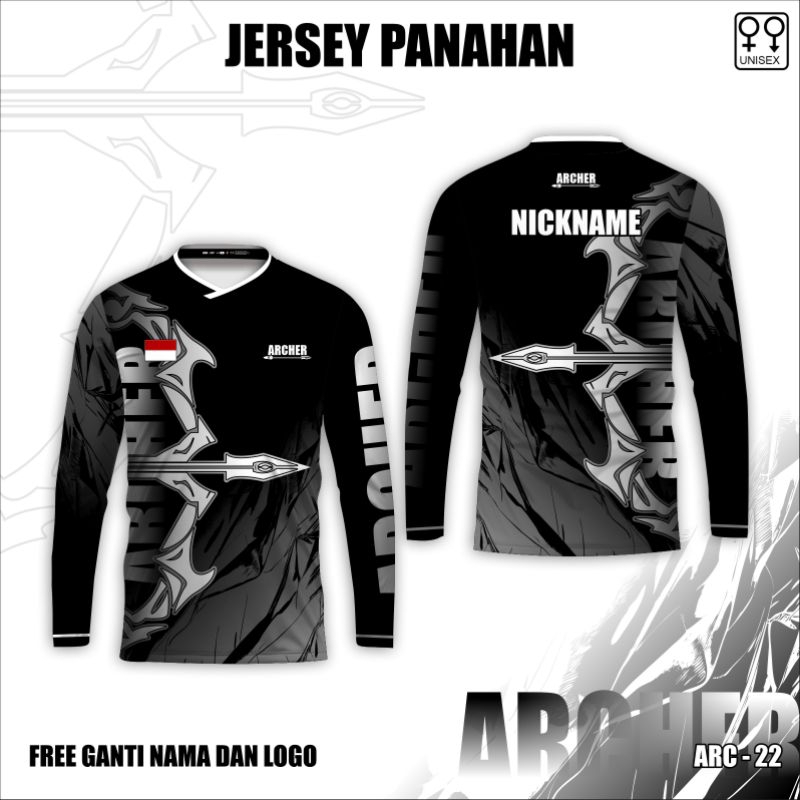 Jersey panahan archer2 baju kaos panahan archer2 lengan panjang terbaru