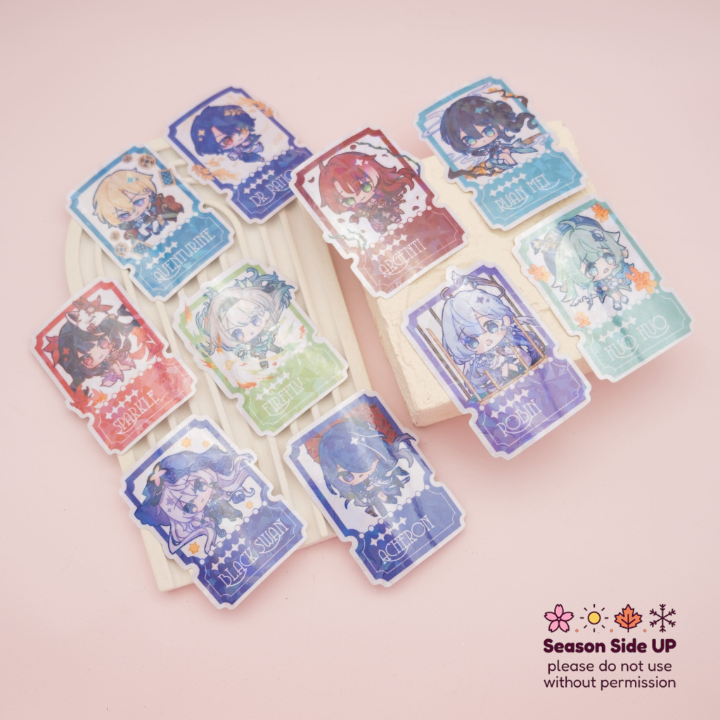 

Honkai Star Rail Ticket Vinyl Holographic Laminated Sticker | Decoration | Journal | Collection | Game | Anime