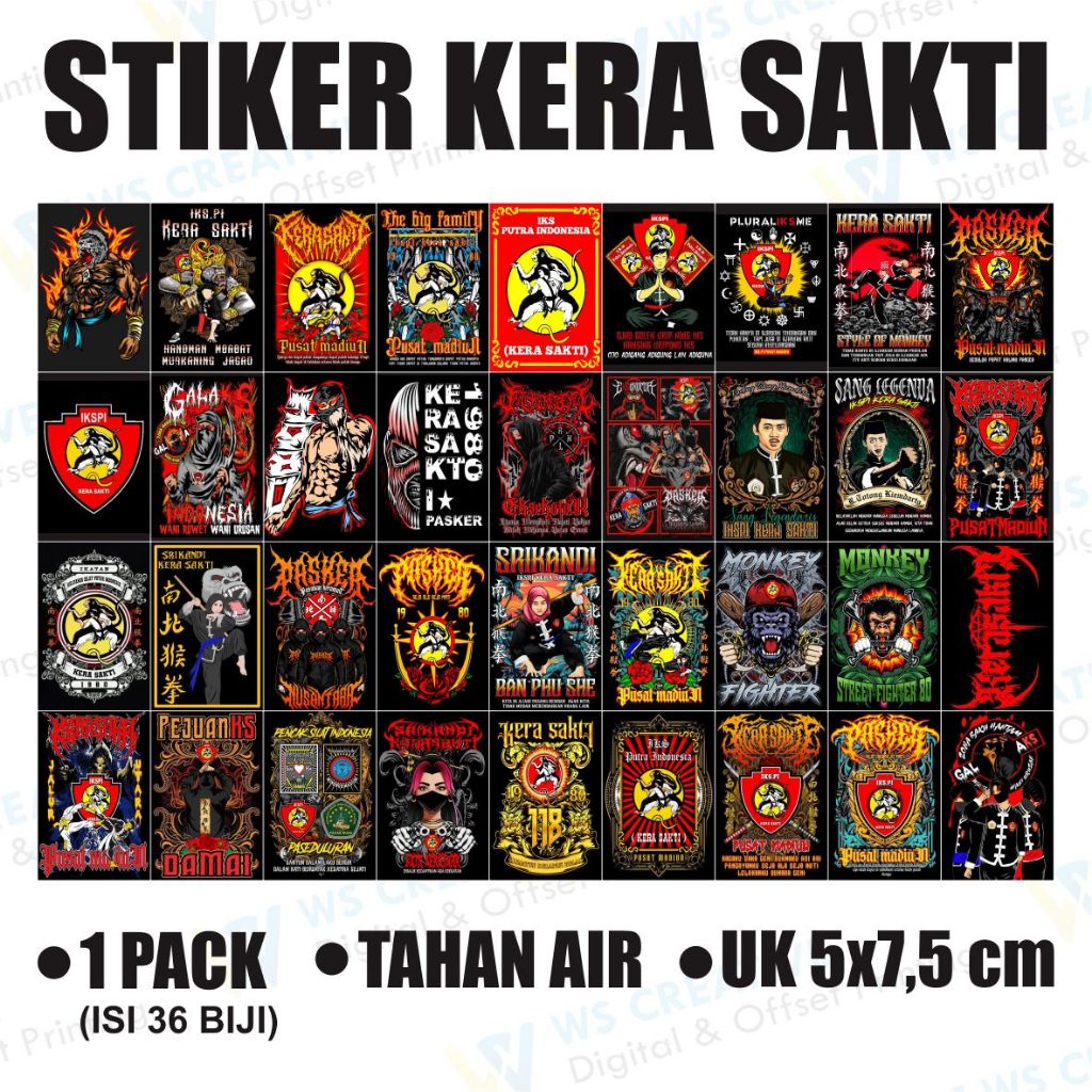 

isi 36) Stiker KERA SAKTI ANTI AIR HOLOGRAM / STIKER PAKET