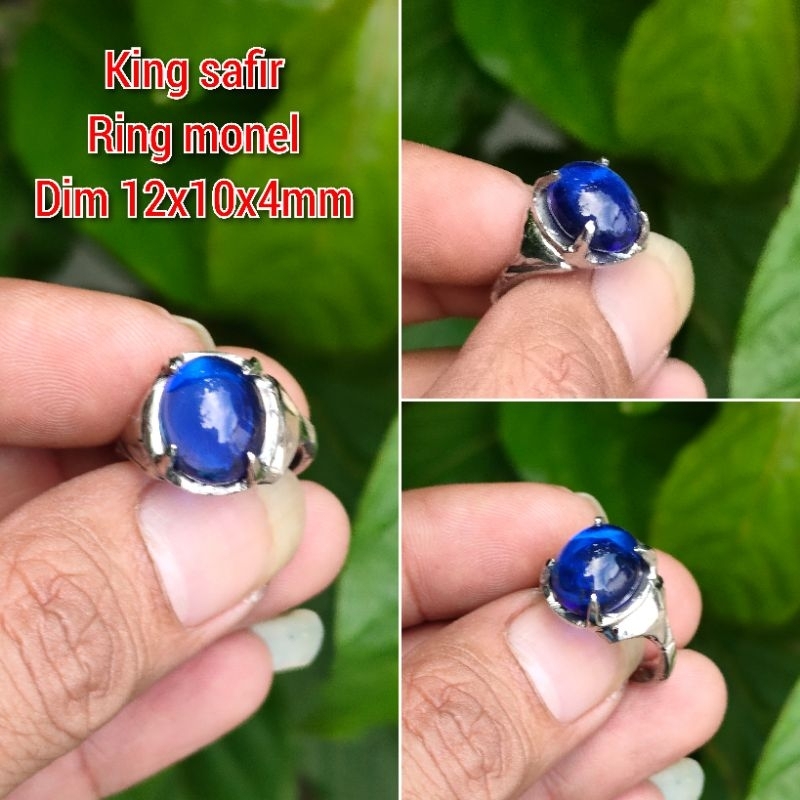 CINCIN CEWEK WANITA BATU KING SAFIR RING MONEL CEWEK