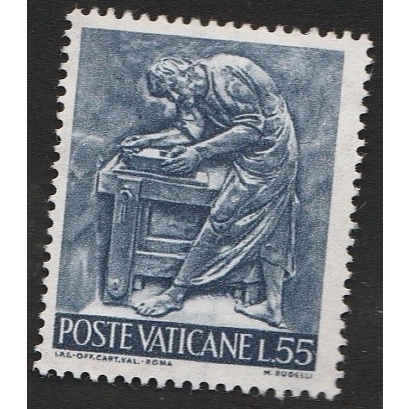 

A 11284 SATU BUAH PRANGKO POSTE CATICANE NOMINAL 55 LIRE TEMA PEKERJA DENGAN KONDISI BELUM ADA CAP