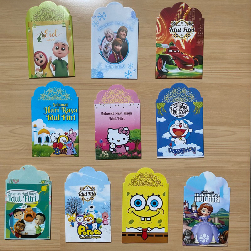 

Amplop Lebaran isi 10 Lembar Karakter Kartun Lucu