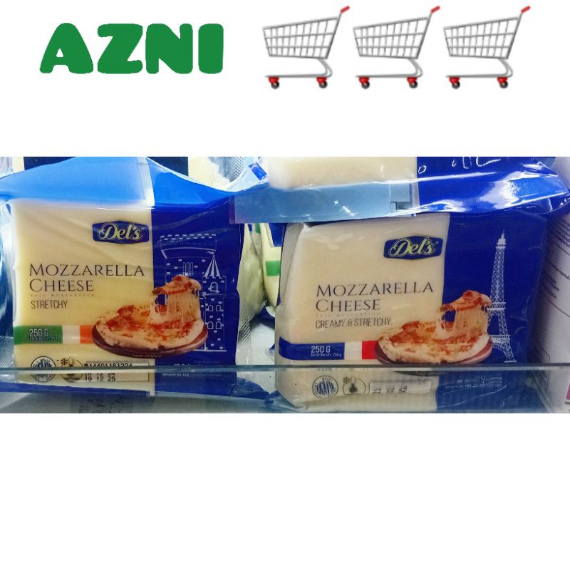 

DEL'S MOZZARELLA CHEESE 250 GRAM - Dels Keju Mozarela