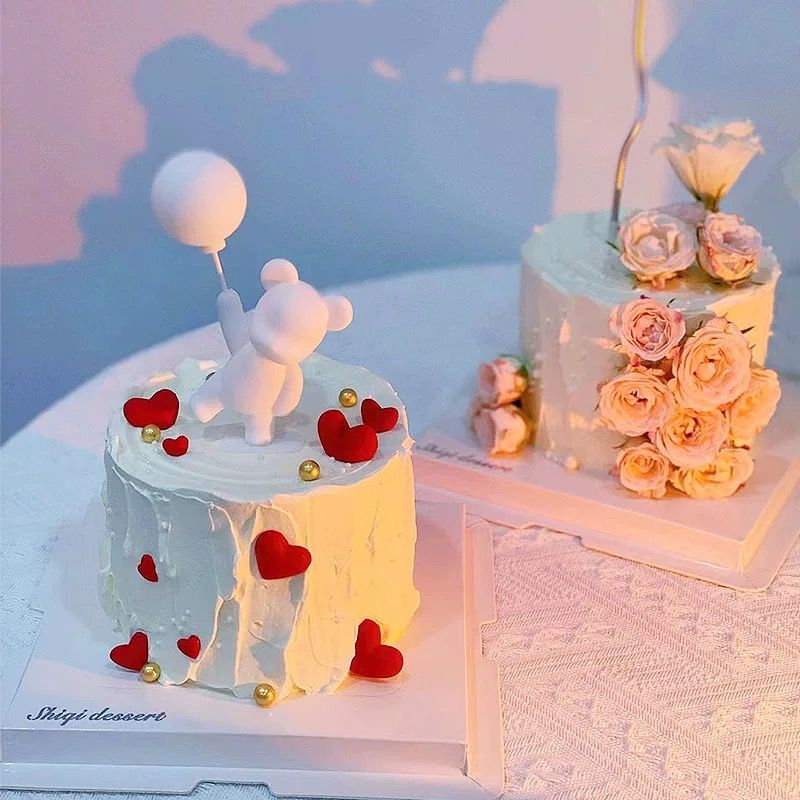 ~ HM8 ~ DEKORASI BEAR BERUANG KUE ULTAH BIRTHDAY PAJANGAN MOBIL PAJANGAN RUMAH / HIASAN KUE ULTAH BE