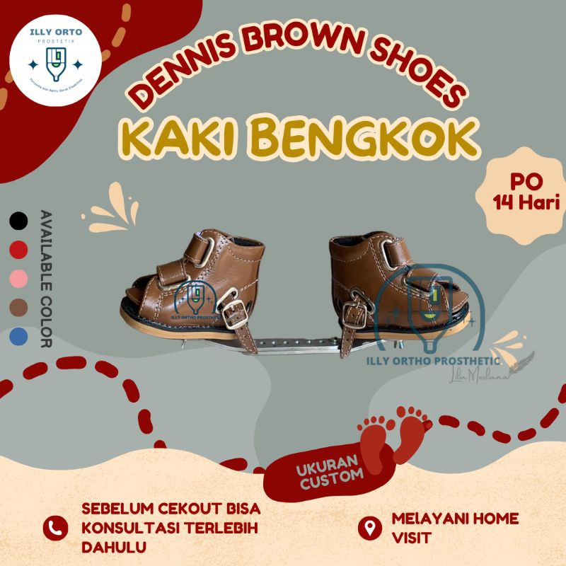 Dennis Brown Shoes ( sepatu kulit ) / DBS / FAB / Sepatu Kaki Pengkor / Sepatu CTEV / Sepatu Kaki