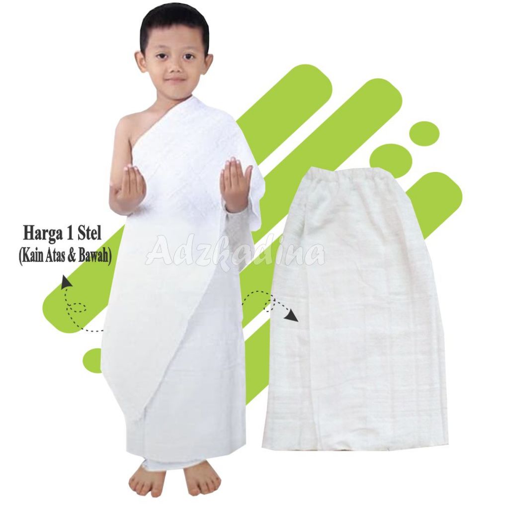 Kain Ihram Anak Instan Baju Ihram Anak Model Instan Kain Ihrom Muslim Anak Laki-laki