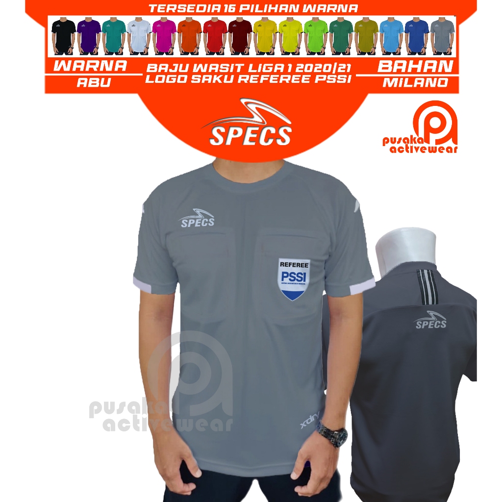 Baju Wasit LOGO SAKU REFEREE PSSI - SPECS LIGA 1 2024/25 ( 16 WARNA )
