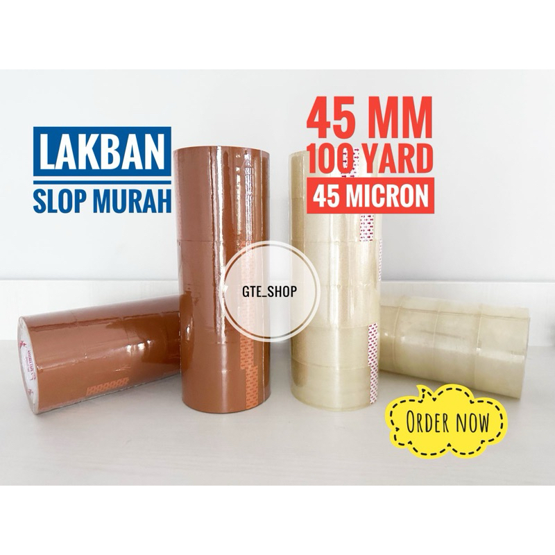 

Lakban Slop (6pcs) PROMO MURAH 100yard Lakban bening/Lakban Coklat solatip Isolasi Lakban slop Lakban dus Lakban Bening Lakban Coklat Lakban Promo Lakban Kuat Lakban Super Solatip Isolasi Lakban Lengket Lakban Plakban Packing Daimaru