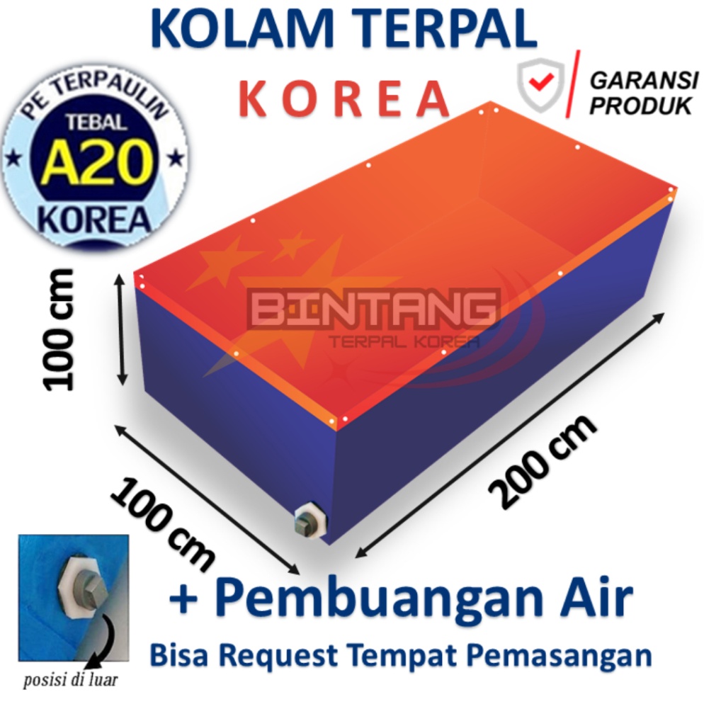 Good Terpal Kolam Terpal Ikan Kotak 2x1x1  1x2x1  2x1x1  1x2x1 Untuk Budidadya Ikan