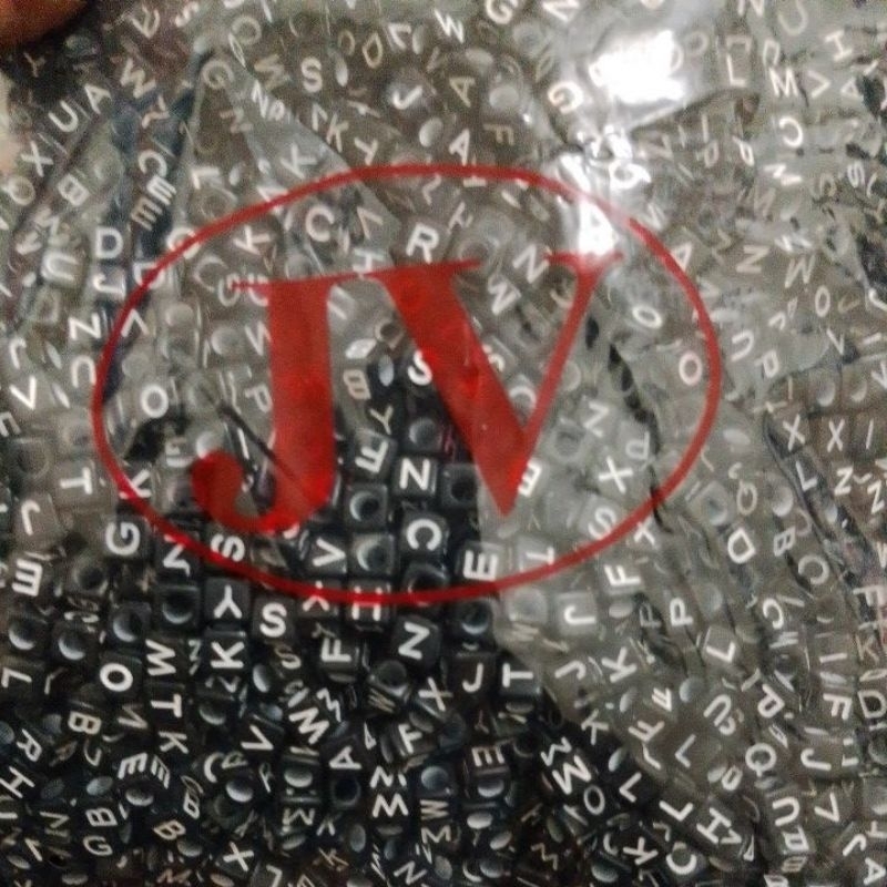 MANIK KOTAK HITAM HURUF A-Z 1 PON