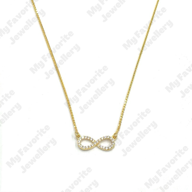 Kalung Italy Infinity Kalung Emas Asli Kadar 700 16K