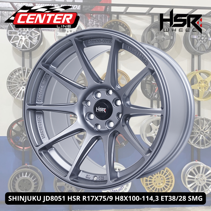 VELG MOBIL CELONG HSR SHINJUKU RING 17 LEBAR 7,5/9 LUBANG 4 | YARIS JAZZ MOBILIO AVANZA