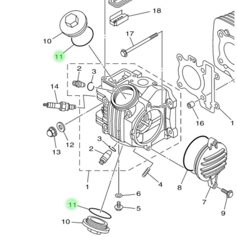 KARET SIL SEAL ORING TUTUP KLEP VEGA ZR VEGA RR ORIGINAL YAMAHA ASLI