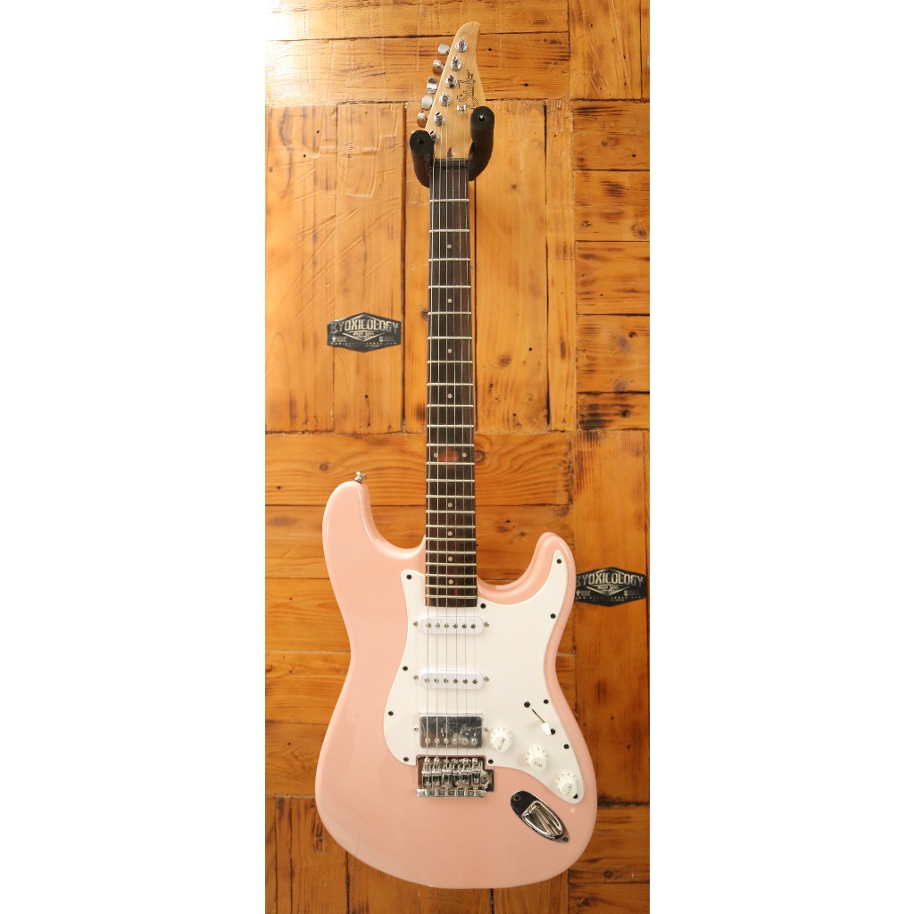 Gitar elektrik suhr mateus assato pink soft customized