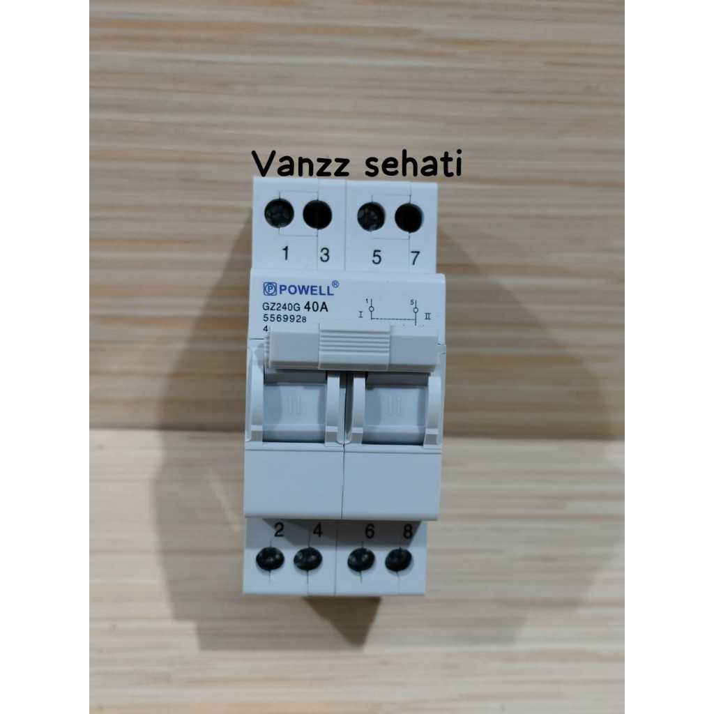 MCB 2 phase 40 A /ohm saklar 2 pass 40A / mcb 2 pass 40 A merk powell