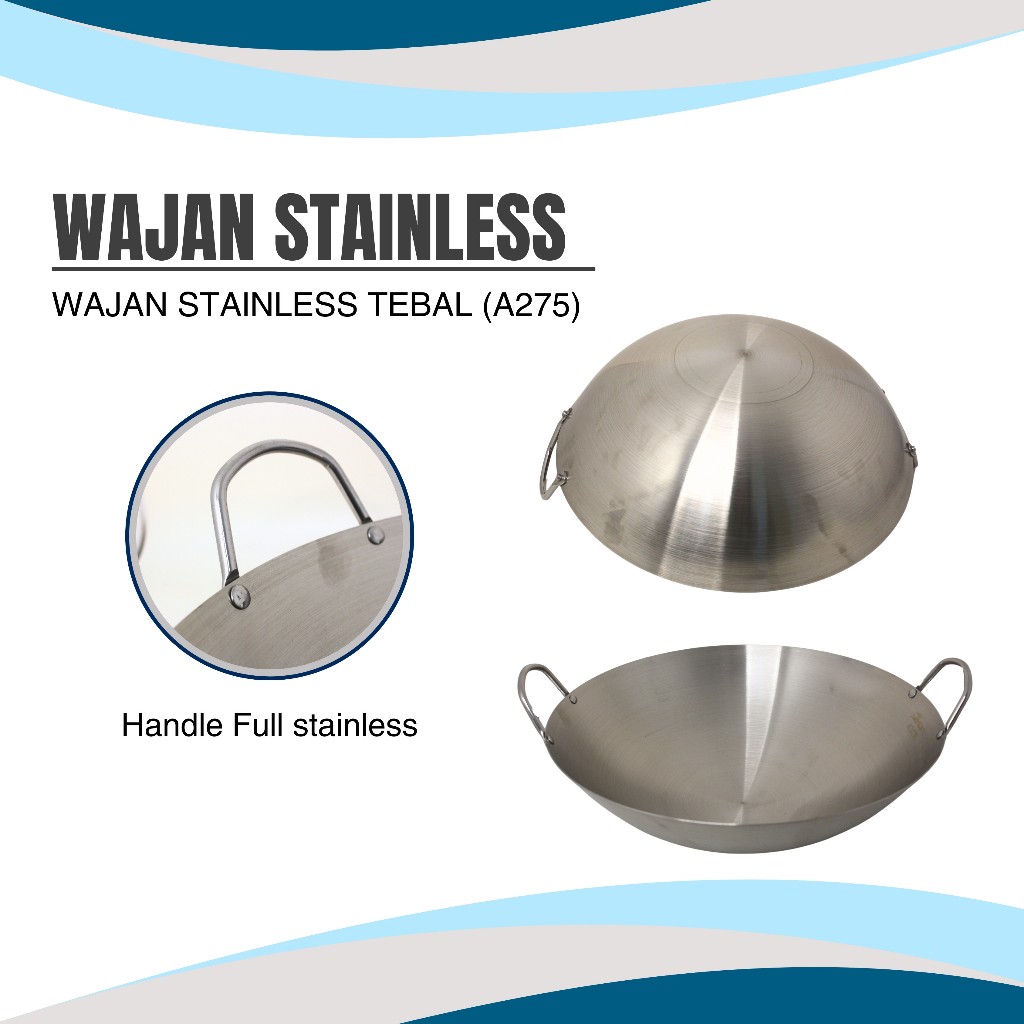 WAJAN STAINLESS/WAJAN TEBAL/WAJAN TEBAL STAINLESS/WAJAN BESAR/WAJAN STAINLESS BESAR A275,A276