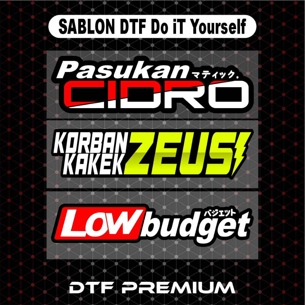 

Sablon Setrika DTF desain racing PART 01 - Sablon Satuan Custom Desain Racing Terbaru