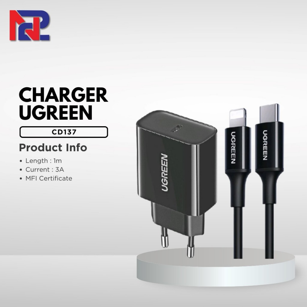 UGREEN CD137 Charger Adapter 20W Safe & Reliable Fast Charging USB C Output