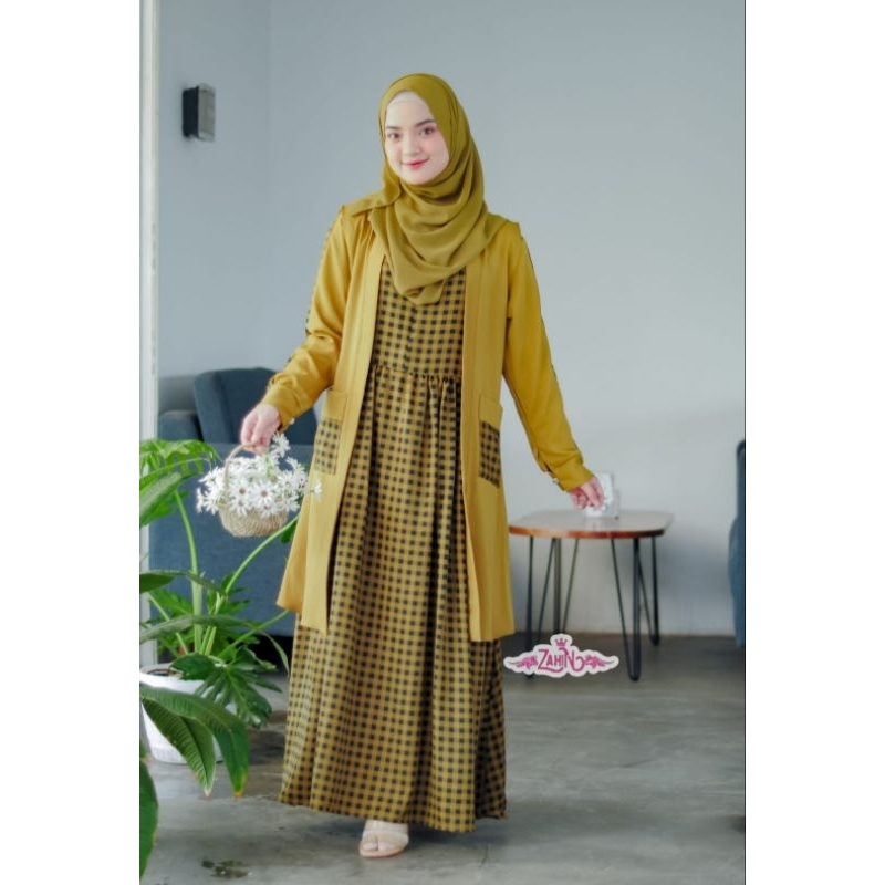 One Set Korean Style ZAHIN ORI OUTER//ANDARA OUTER BY ZAHIN//SET GAMIS OUTER