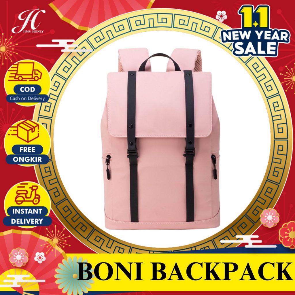 JIMS HONEY BONI BACKPACK Tas Ransel Unisex Pria Wanita Jimshoney Trendy Elegan